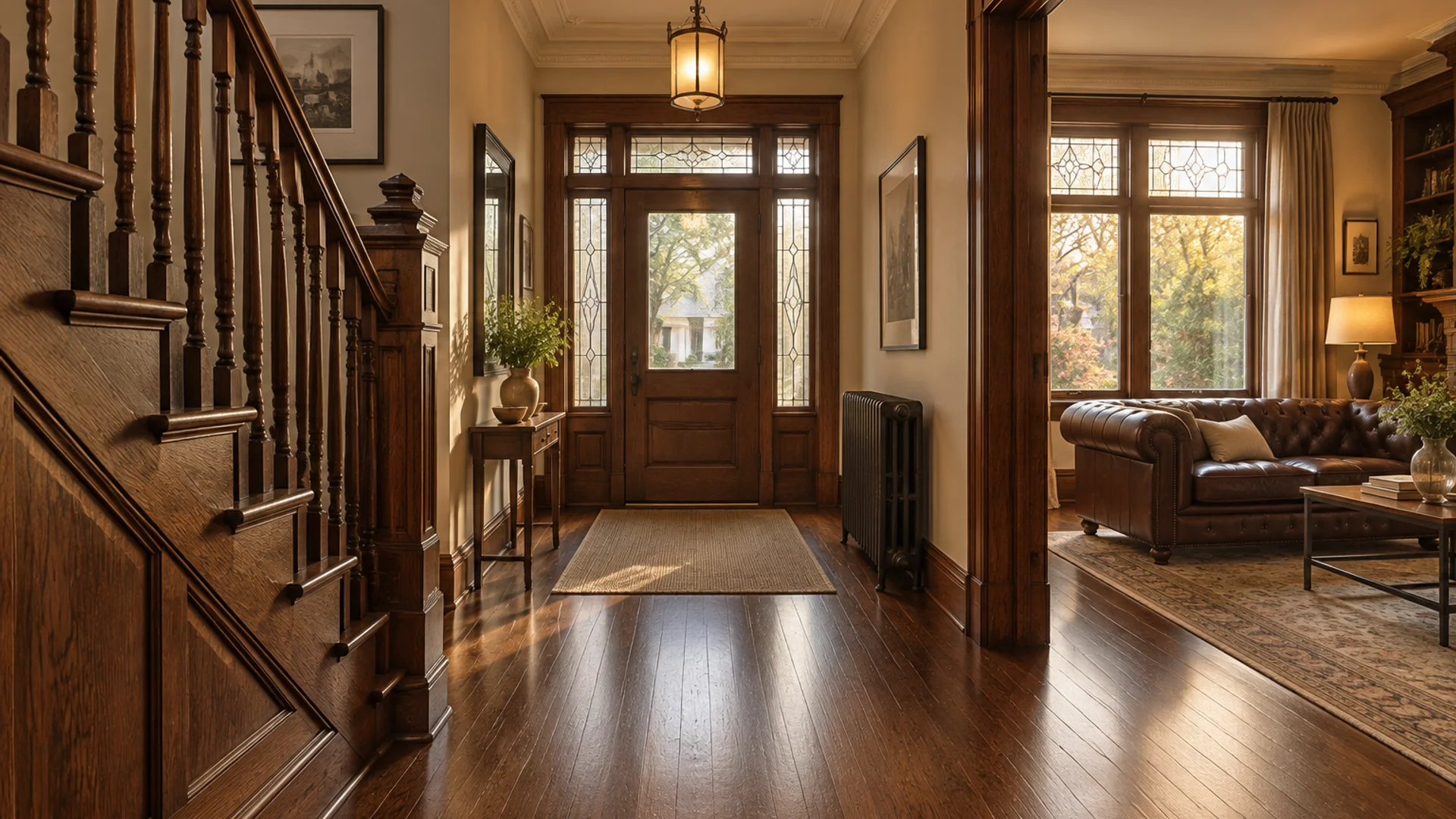 Toronto Quality Wood Flooring Rosedale rosedale 1908 red oak full restoration finished — portfolio documentation photo of the completed scope.