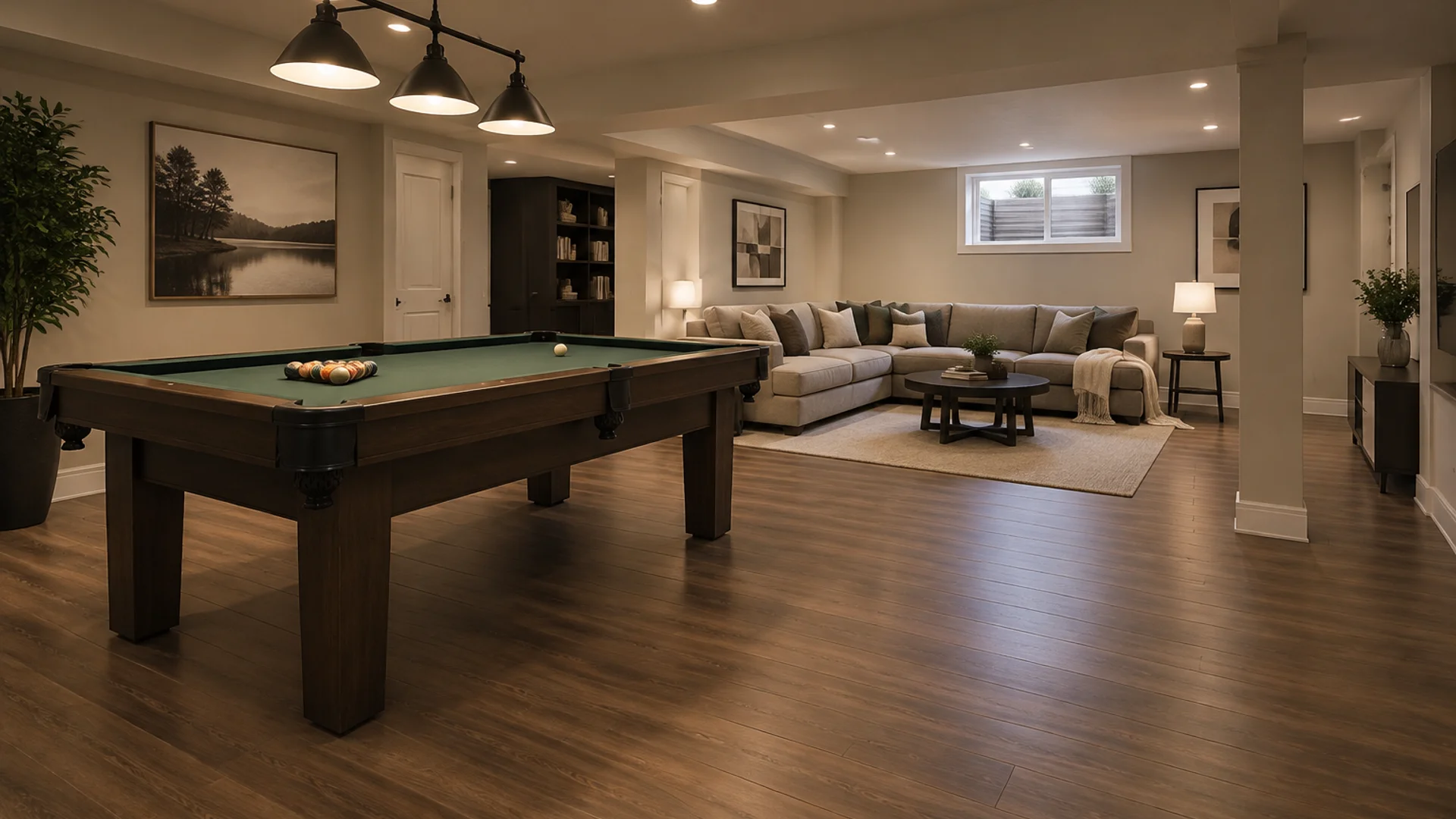 Toronto Quality Wood Flooring Agincourt agincourt basement 12mm laminate finished — portfolio documentation photo of the completed scope.