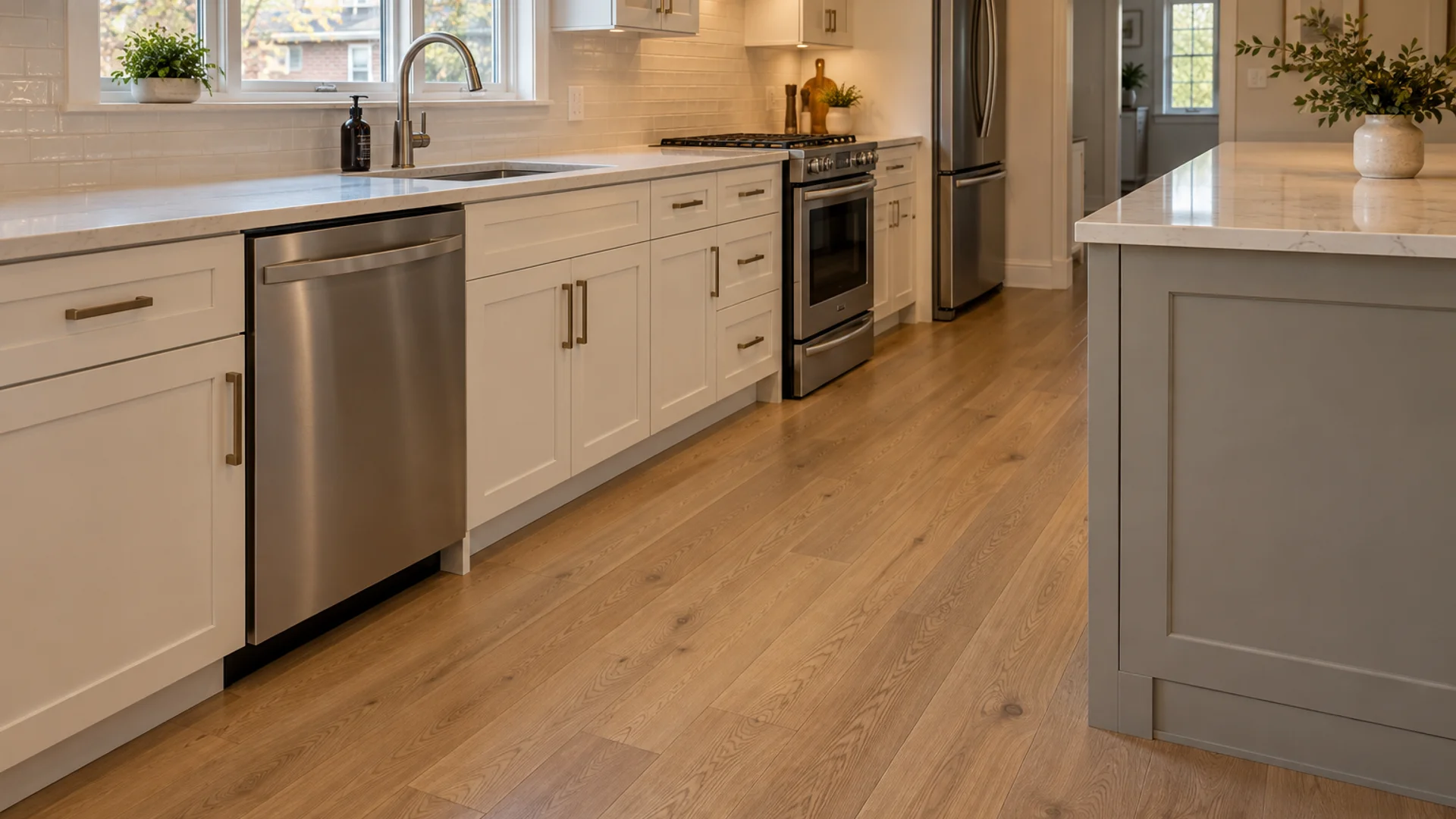 Toronto Quality Wood Flooring Danforth danforth dishwasher-leak kitchen repair finished — portfolio documentation photo of the completed scope.